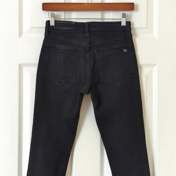 Rag & Bone Cate Classic Mid Rise Ankle Length Skinny Jeans No Fade Black 25 - Picture 5 of 15